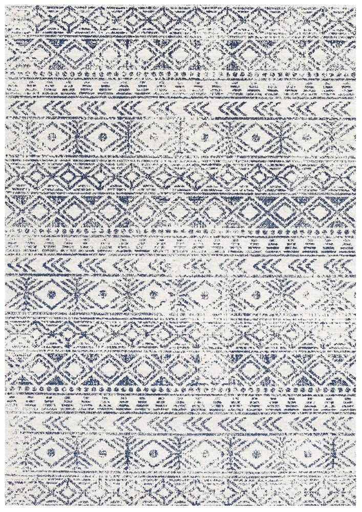 Oasis-Oasis Ismail White Blue Rustic Rug