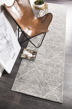 Oasis-Oasis Kenza Contemporary Silver Runner Rug