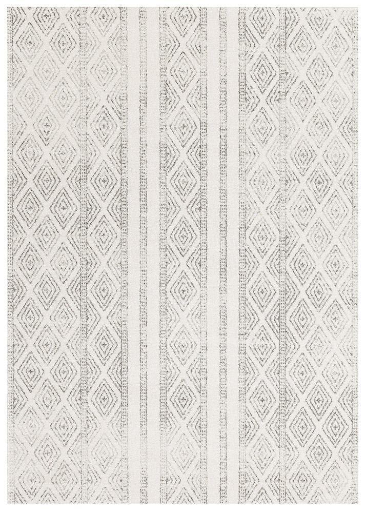 Oasis-Oasis Salma White And Grey Tribal Rug