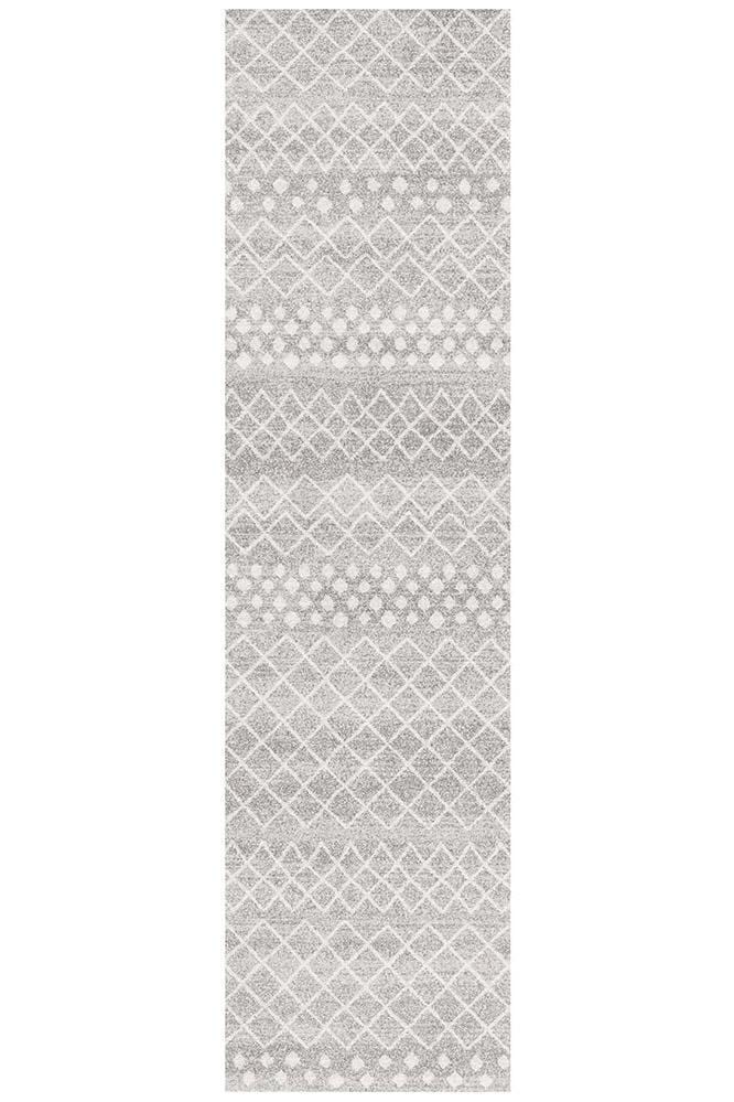 Oasis-Oasis Selma Silver Tribal Runner Rug