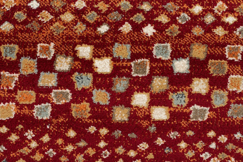 Oxford-Mayfair Squares Rust Rug-RUG HOME