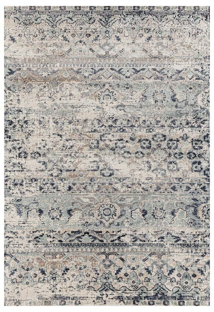 Providence-Esquire Segments Traditional Blue Rug-RUG HOME