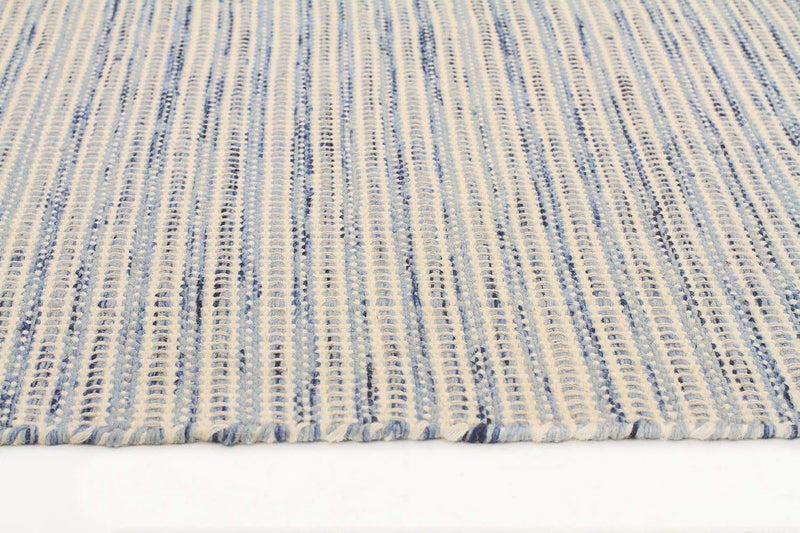 Skandi-Madras Blue Flat weave Rug