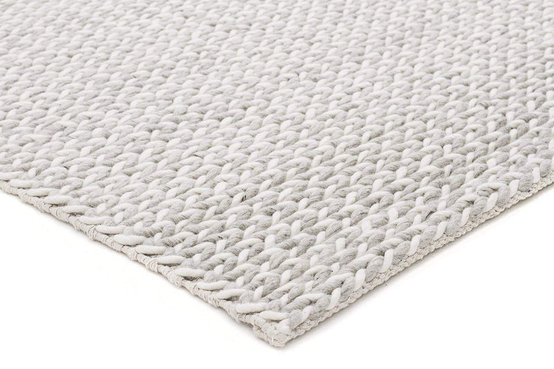 Studio-Helena Woven Wool Rug Grey White