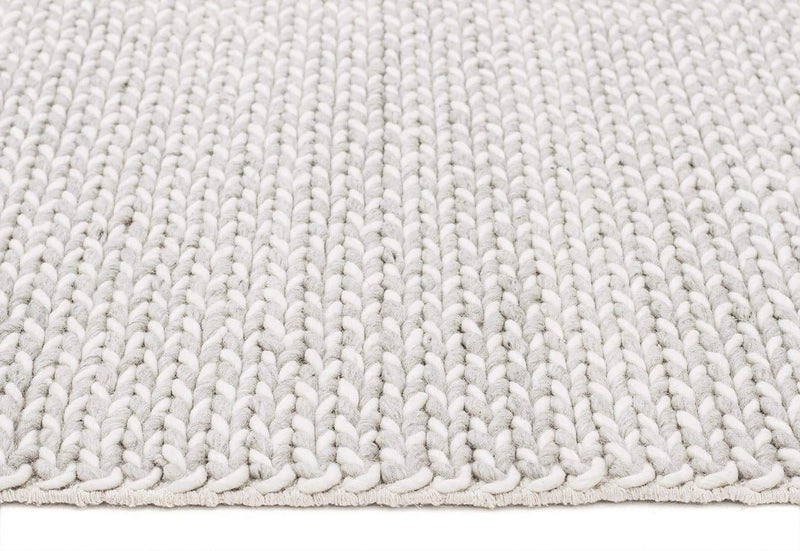 Studio-Helena Woven Wool Rug Grey White