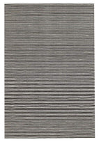 Studio-Oskar Felted Wool Striped Rug Black White