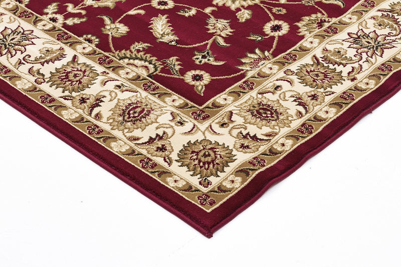 Sydney-Classic Rug Red with Ivory Border-RUG HOME