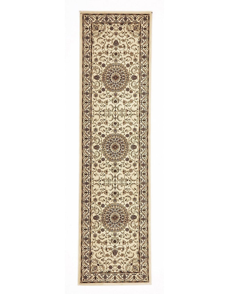 Sydney-Medallion Rug Ivory with Ivory Border-RUG HOME